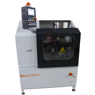 Máquina automática MF120-1 Steprobotics para el montaje de hilo diamantado plastificado y engomado